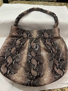 Snake-Print Hobo Bag by Gianni Bini